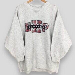 ISO! IN SEARCH OF THIS EXPRESS SWEATSHIRT. Preferably in gray or white.